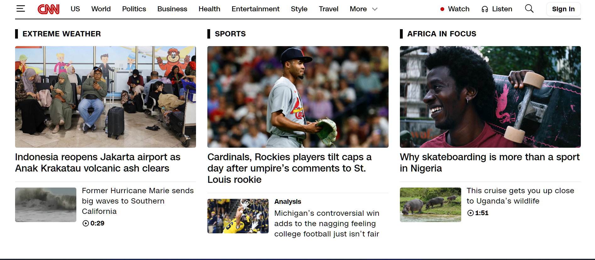 Financial media placement screenshot