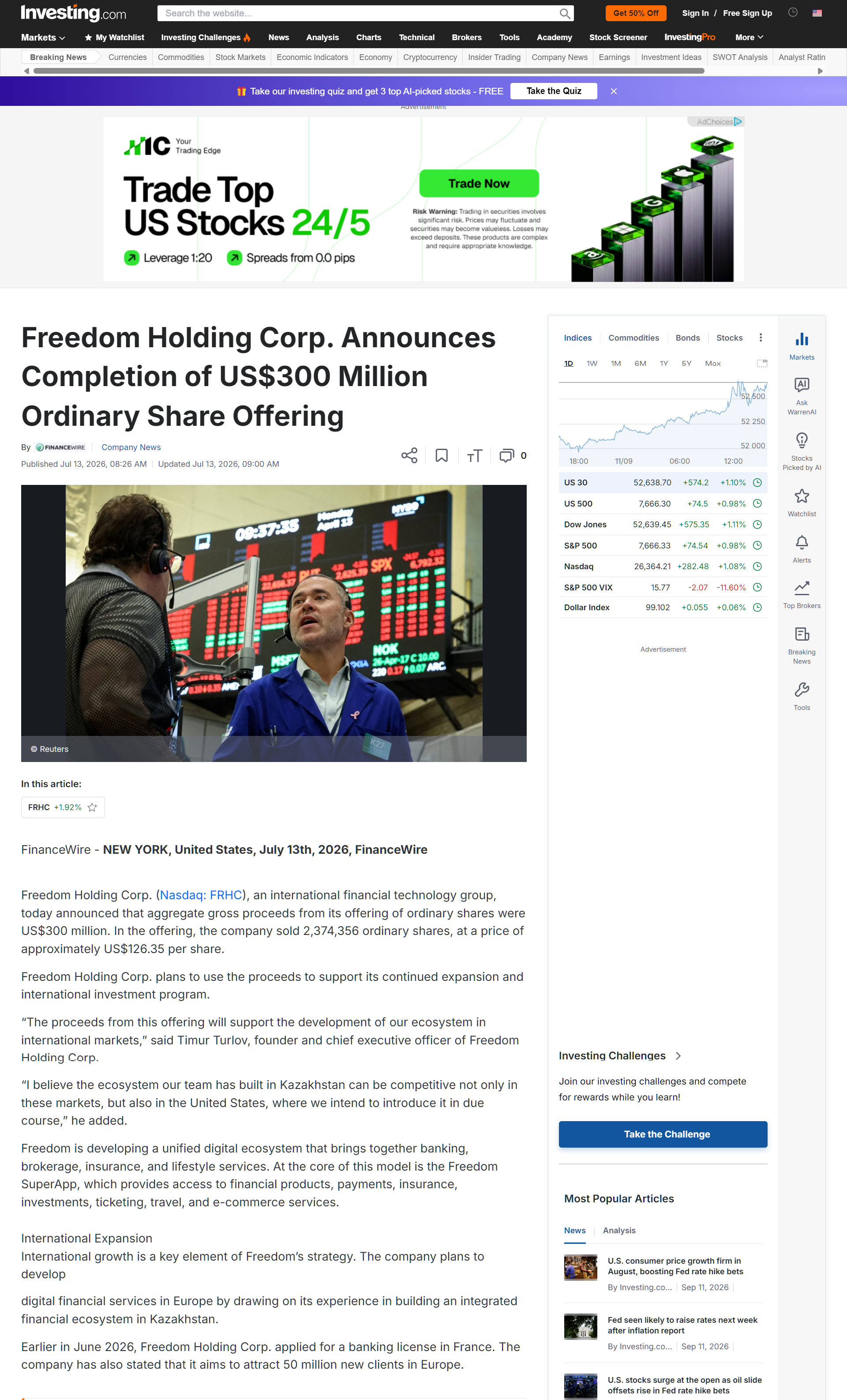Investing article
